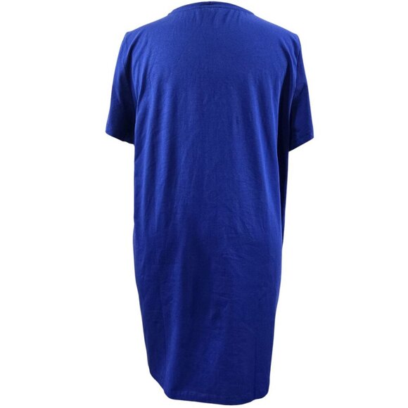 Calvin Klein NWT Blue Short Sleeve Shirt Dress CK Drawstring Comfy Stretch - Picture 2 of 9